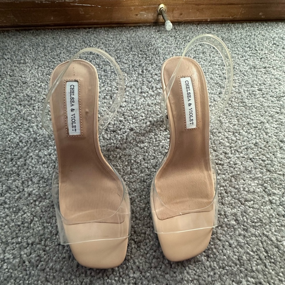 Nude Heels. Heel is 2 inches.